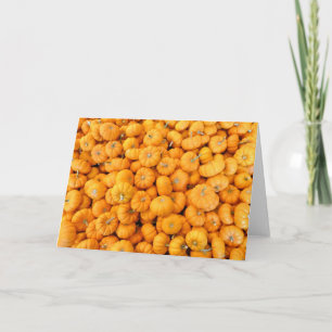 Small Orange Fall Harvest Pumpkins Card