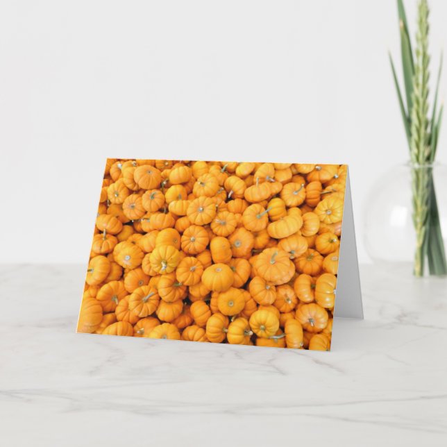 Small Orange Fall Harvest Pumpkins Card (Front)
