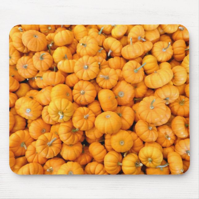 Small Orange Fall Harvest Pumpkins Mouse Mat (Front)