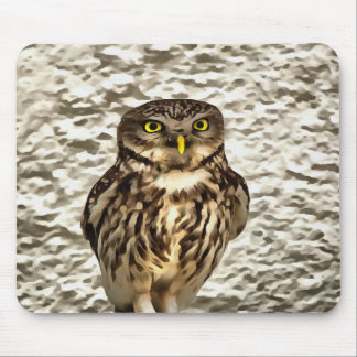 Small Owl In Camouflage Mouse Mat