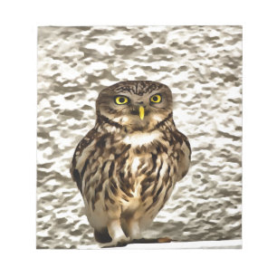 Small Owl In Camouflage Notepad