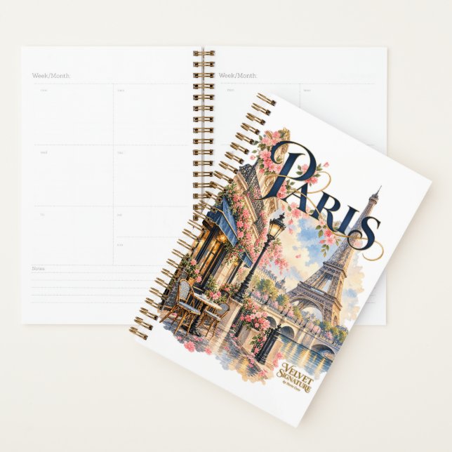 Small Paris hardcover planner with Eiffel Tower (Display)