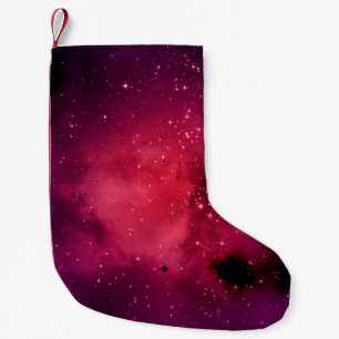 Small part of an infinite star field of space in t small christmas stocking