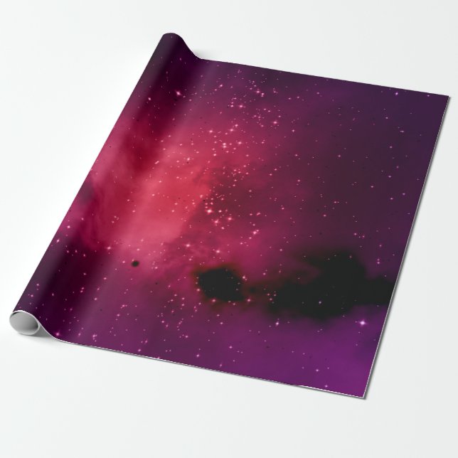 Small part of an infinite star field of space in t wrapping paper (Unrolled)