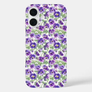 Small Pastel Purple Pansies Phone Case