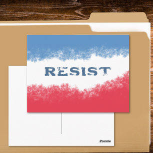 Small Patriotic Resist Political Postcard