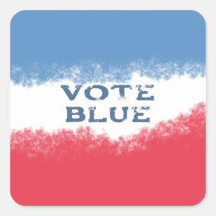 Small Patriotic Vote Blue Political  Square Sticker