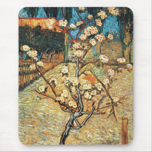 Small Pear Tree in Bloom by Vincent van Gogh Mouse Mat