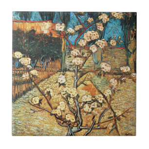 Small Pear Tree in Bloom by Vincent van Gogh Tile