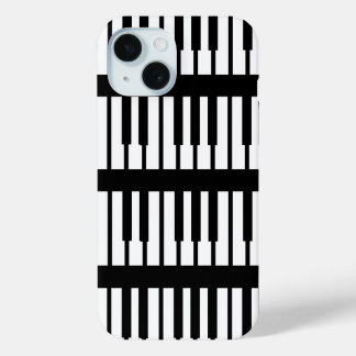 Small Piano Keys Classic Keyboard Pattern iPhone 15 Case