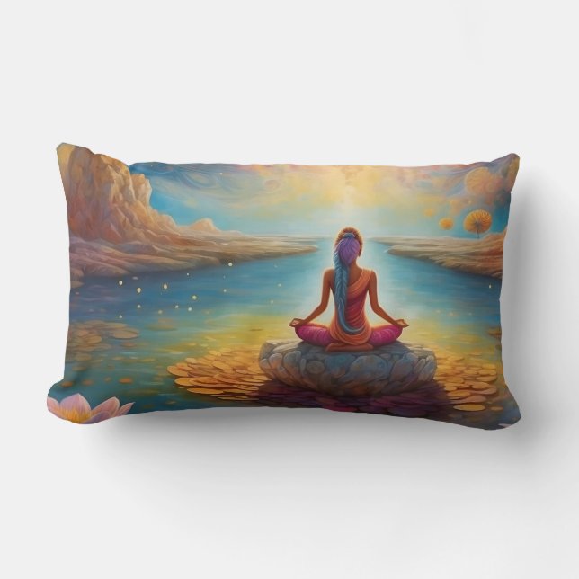 Small pillow designed in yoga shape (Front)