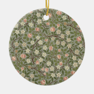 Small pink and white flower wallpaper design ceramic tree decoration