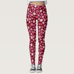 Small Pink Flowers Pattern C10 Dred BG Leggings