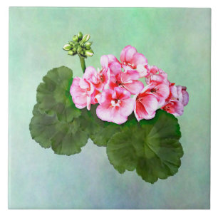 Small Pink Geranium Tile