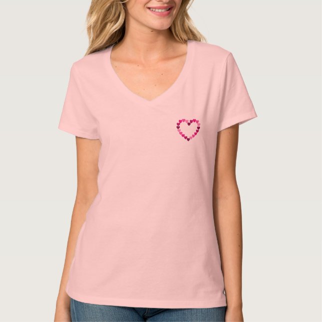 Small pink hearts heart T-shirt (Front)