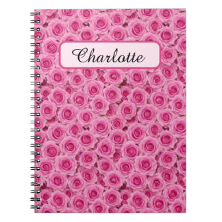 Small Pink Roses Personalised Notebook