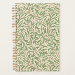 Small planner has antique inspired green leaves