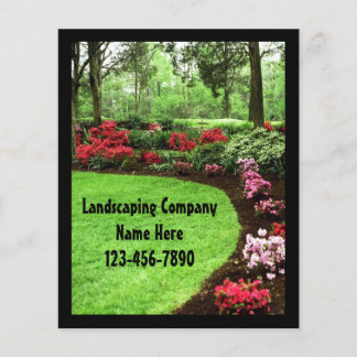 Small Plush Green Landscape Lawn Care Business Flyer