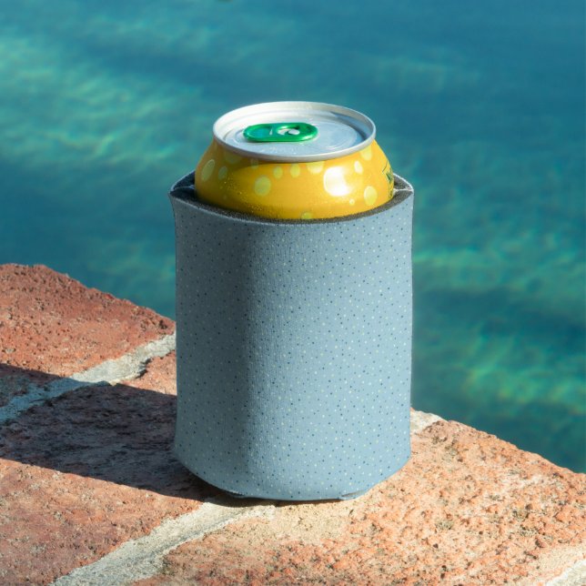 Small polka dots on light blue. can cooler (In Situ Pool)