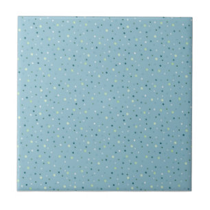 Small polka dots on light blue. tile
