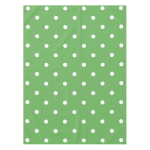 Small Polka Dots Pattern: Green Tablecloth