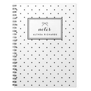 Small Polka Dots Pattern Personalised Notebook