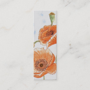 'Small Poppies' Small Bookmark Mini Business Card