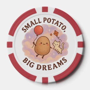 Small Potato Big Dreams – Cute Motivational Poker Chips