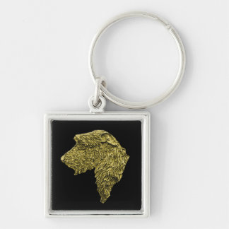 Small Premium Square Key Ring (Gold IW Head)