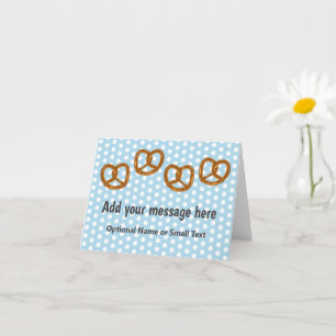 Small Pretzel Salty Snacks - Dotted - your text Card