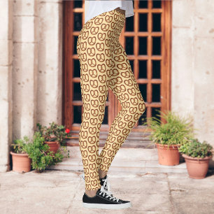 Small Pretzels Pattern - Crunchy Snacks any colour Leggings