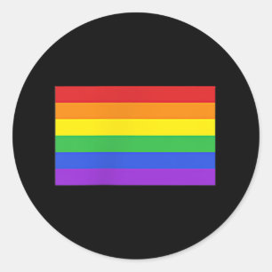 Small Pride Flag Subtle Pride Rainbow Month Classic Round Sticker
