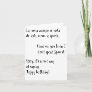 Small print 'it's not, Google it' birthday card