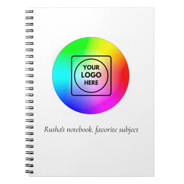 Small Promo Logo Custom Business notebook (Front)