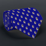 Small Pug Puppy Pattern on Light Navy Blue Tie<br><div class="desc">Small Pug Puppy Pattern on Light Navy Blue. Polka dot pattern.</div>