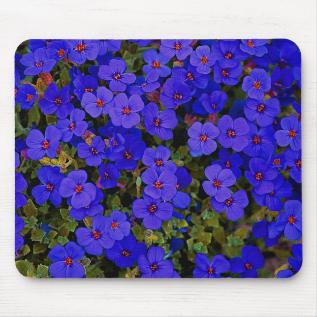 Small Purple Flowers Mouse Mat (Front)