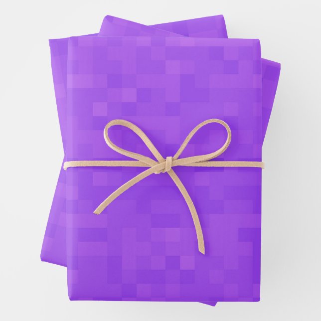 Small Purple Mosaic Square Tiles, Gift Wrap Sheets (In situ)
