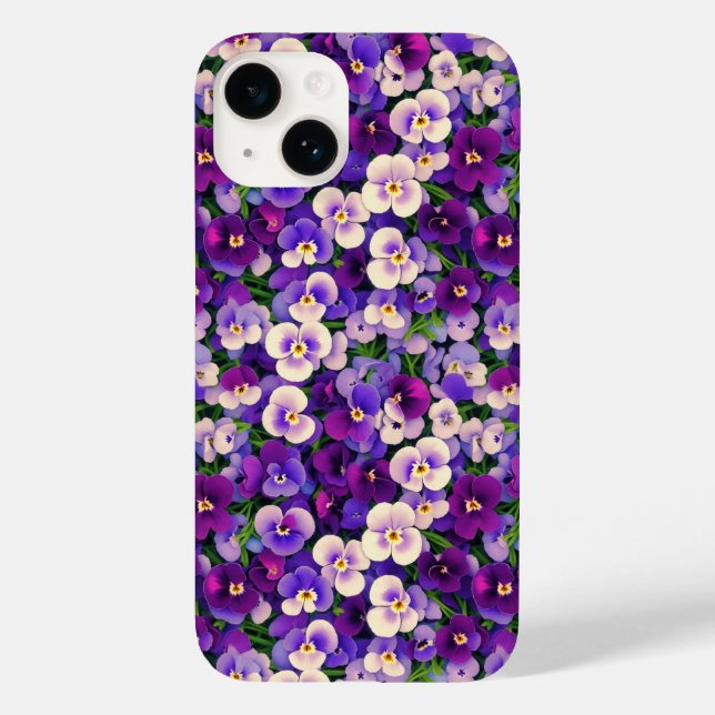 Small Purple Pansies Phone Case (Back)