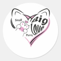 Small Purrs, Big Love. Sticker