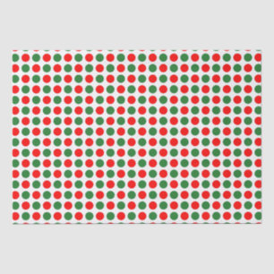 Small Red and Green Polka Dots  Tissue Paper