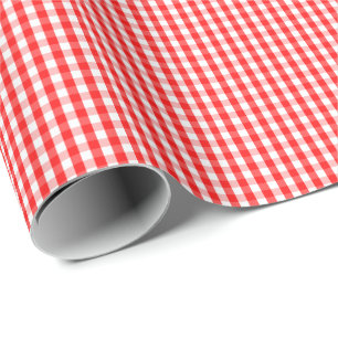 Small Red and White Gingham Wrapping Paper