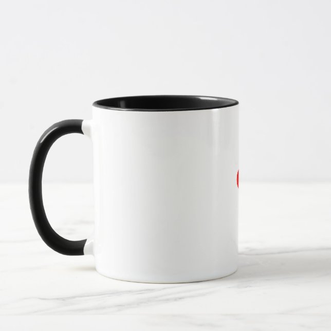 Small red heart mug (Left)