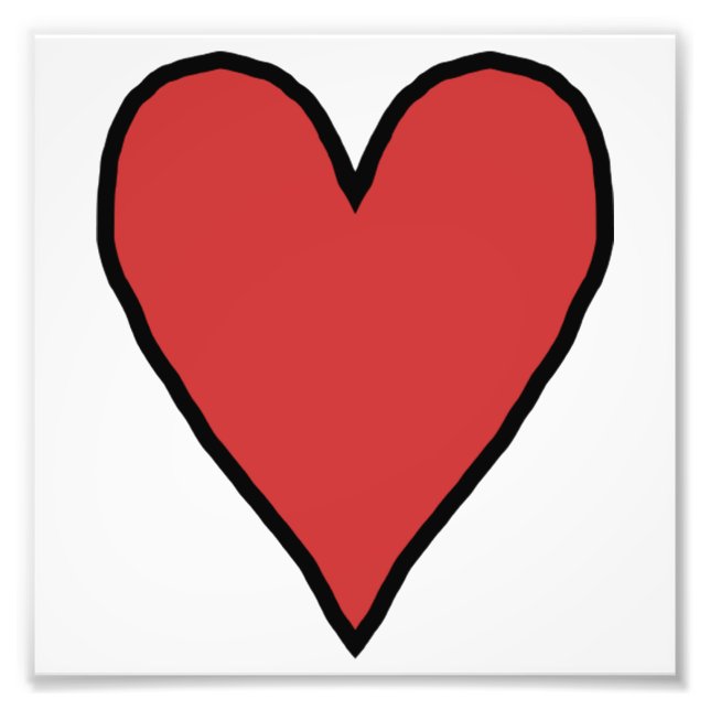 Small Red Heart of Love 10 Photo Print (Front)