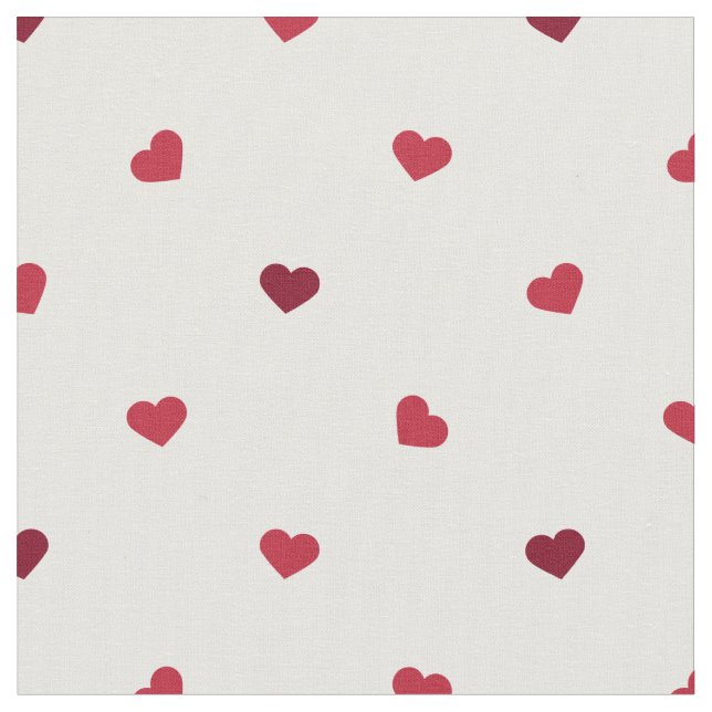 Small Red Hearts Fabric (Close Up)