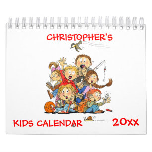 Small Red Kids Calendar Funny Calendar For Kids