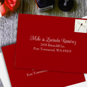 Small Red, Pre-addressed Quinceanera RSVP Envelope