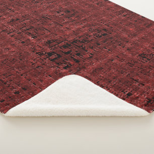 Small red squares overlaid sherpa blanket