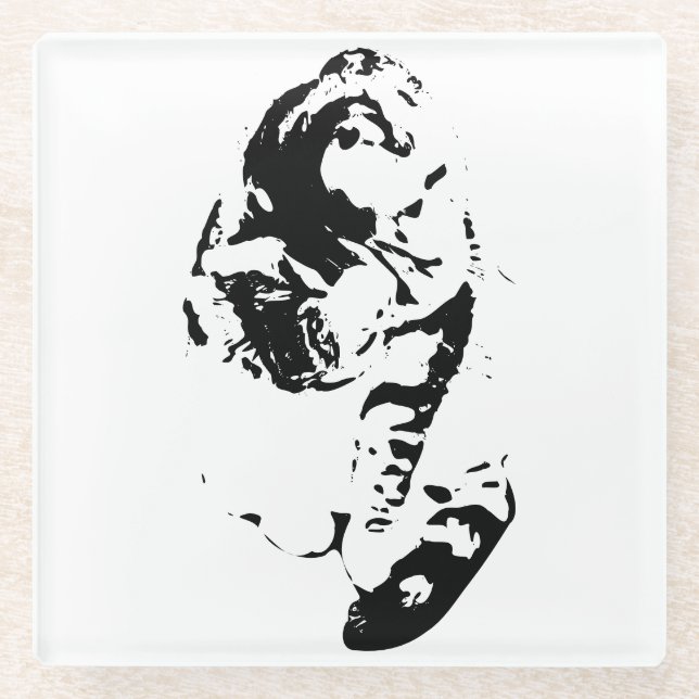 Small Rituals, Warm Sips Glass Coaster (Front)