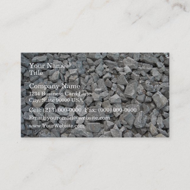 Small Rock Texture Close up Business Card (Front)