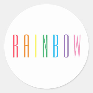 Small Round Rainbow Stickers